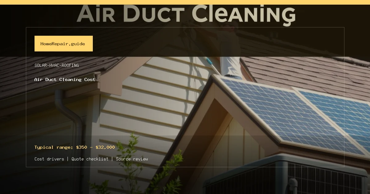 Air Duct Cleaning Cost cost guide cover image