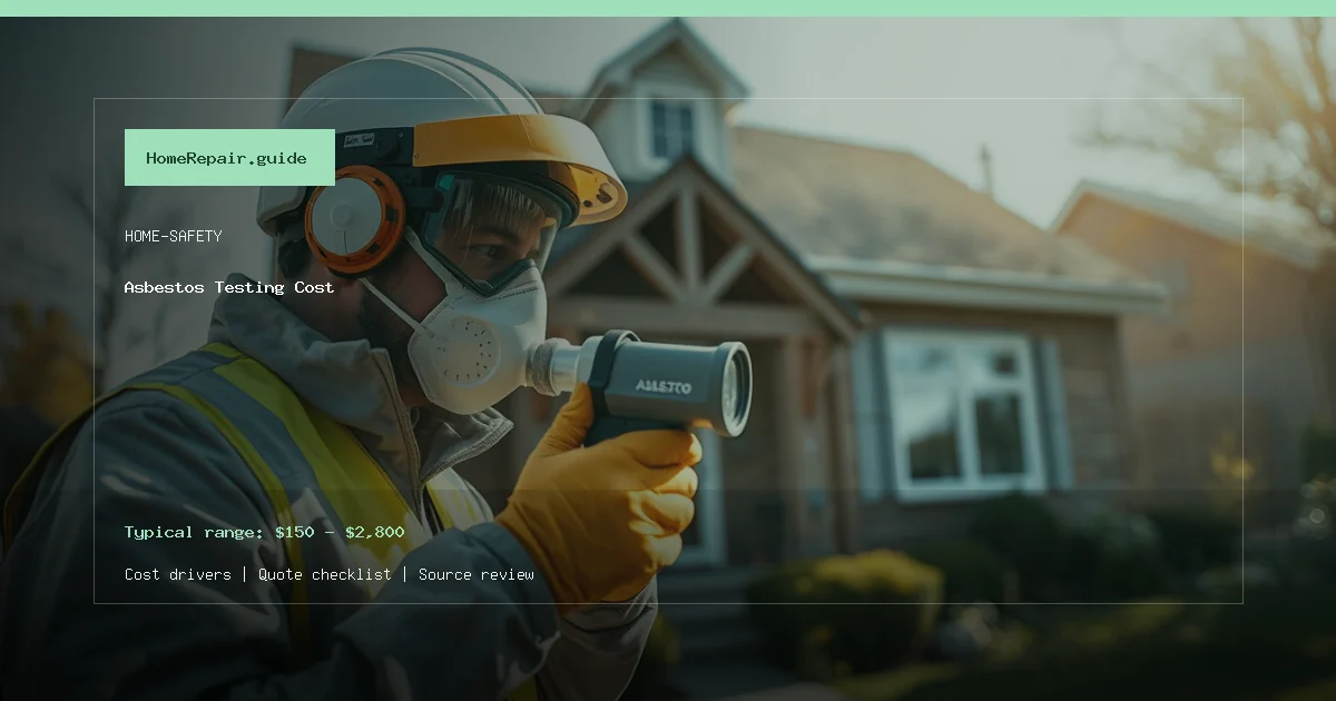 Asbestos Testing Cost cost guide cover image