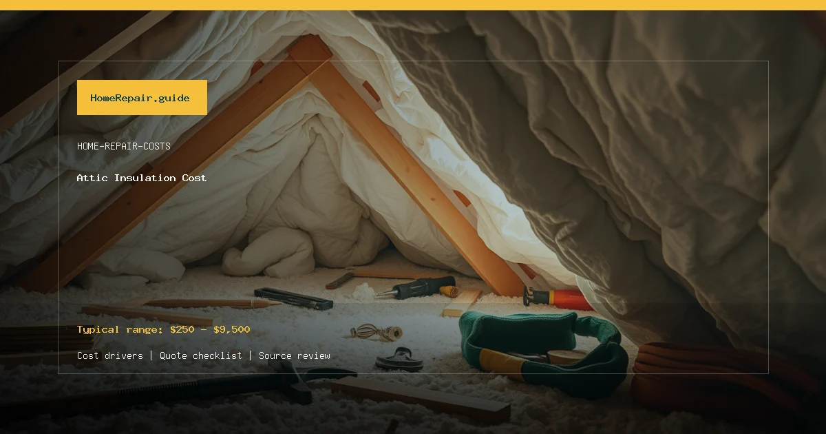 Attic Insulation Cost cost guide cover image