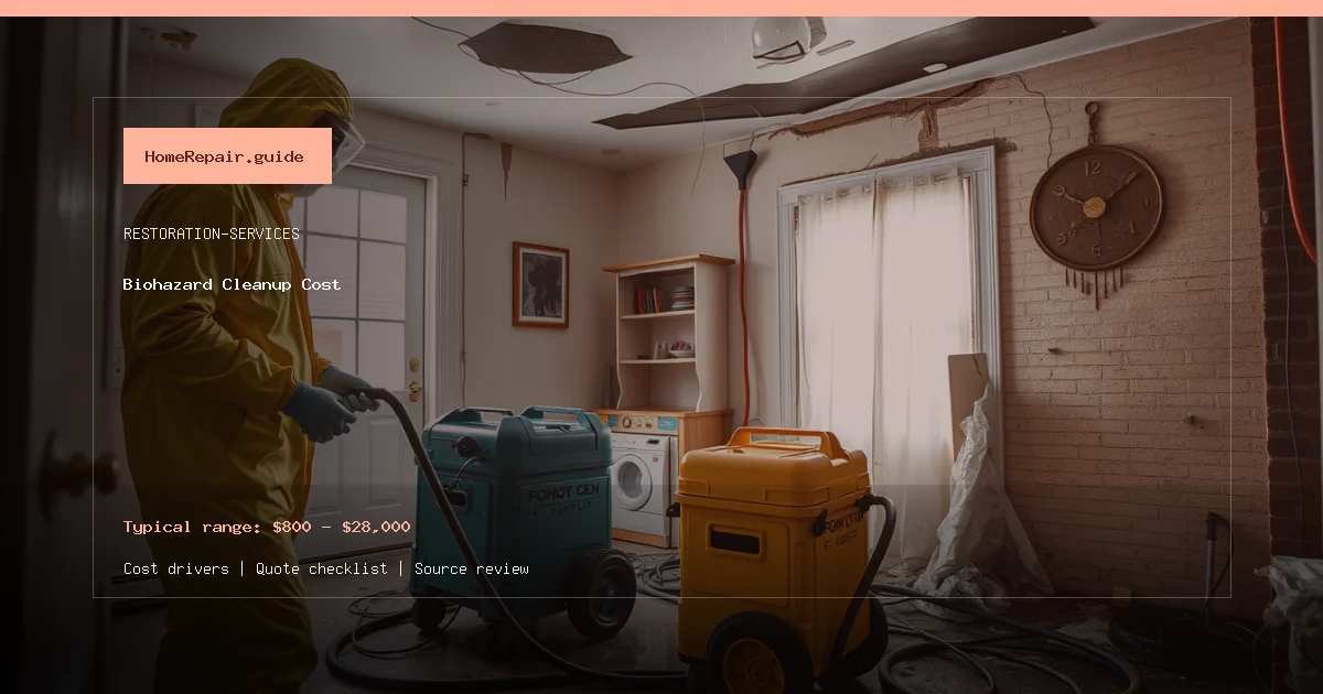 Biohazard Cleanup Cost cost guide cover image