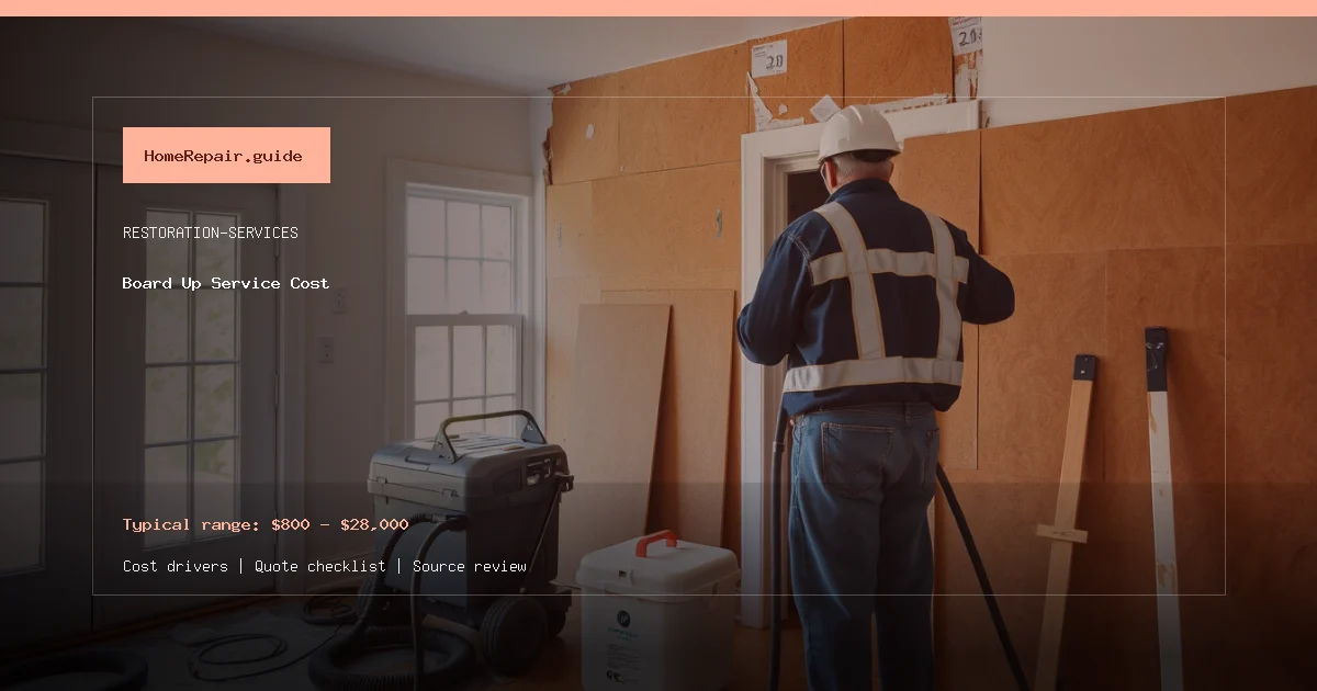 Board Up Service Cost cost guide cover image