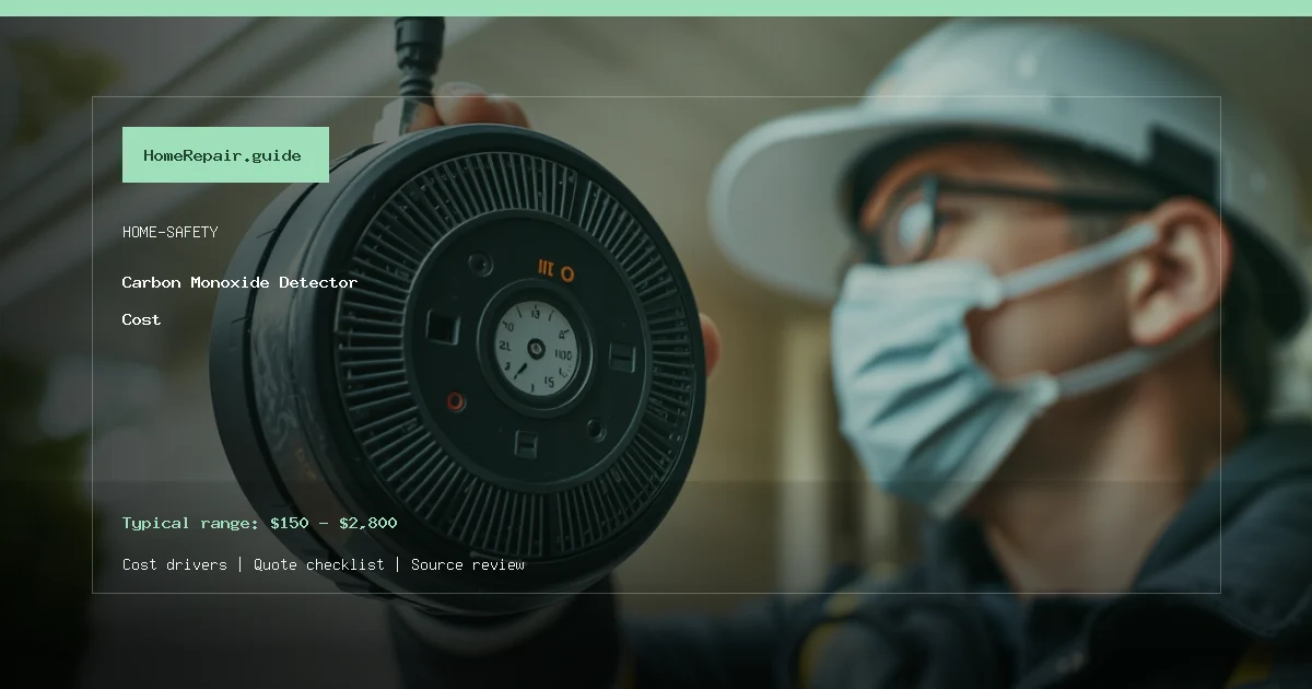 Carbon Monoxide Detector Cost cost guide cover image