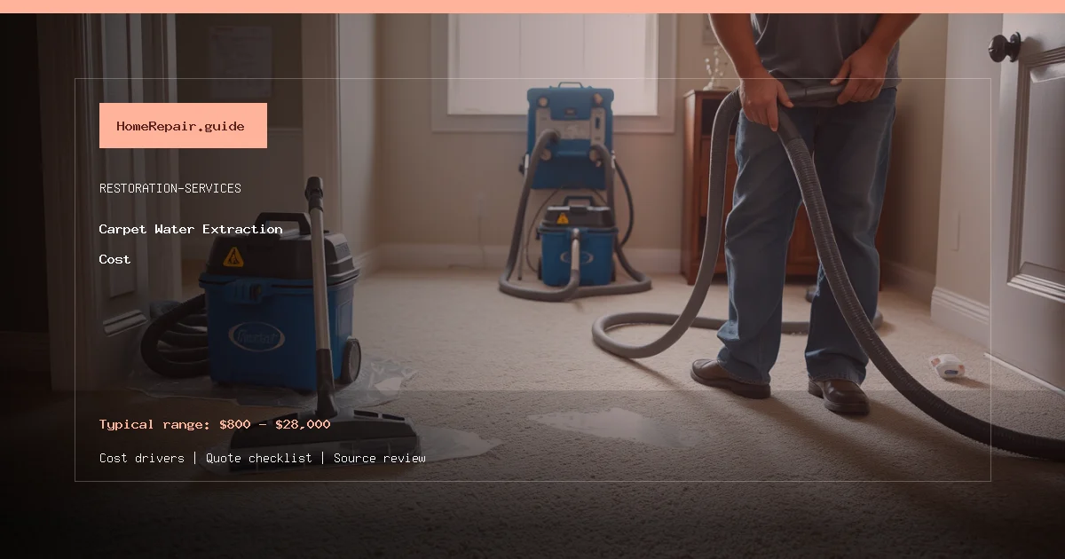 Carpet Water Extraction Cost cost guide cover image