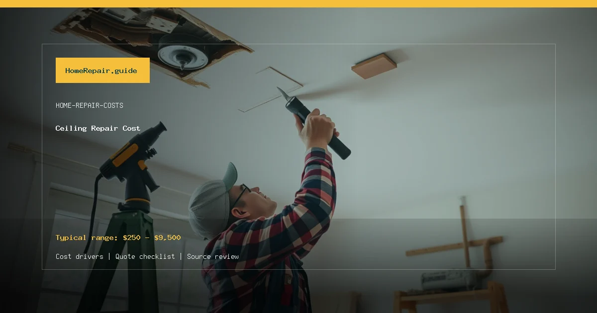 Ceiling Repair Cost cost guide cover image