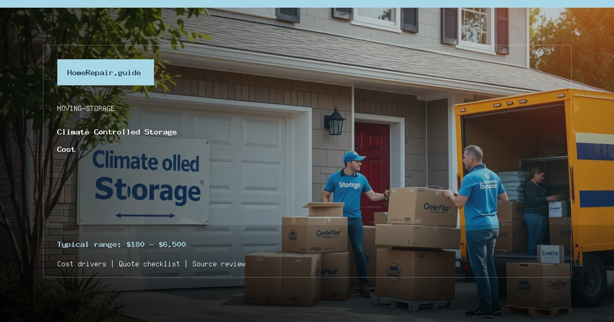 Climate Controlled Storage Cost cost guide cover image