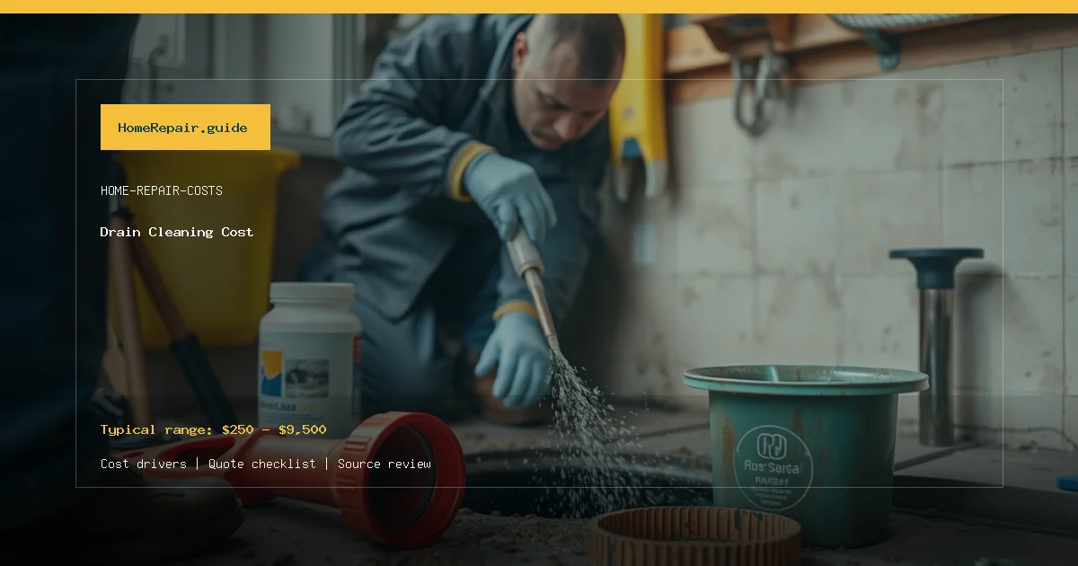 Drain Cleaning Cost cost guide cover image