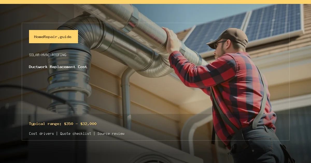 Ductwork Replacement Cost cost guide cover image