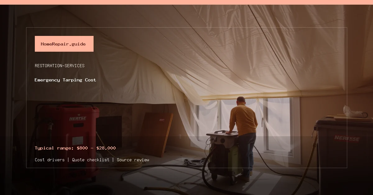 Emergency Tarping Cost cost guide cover image