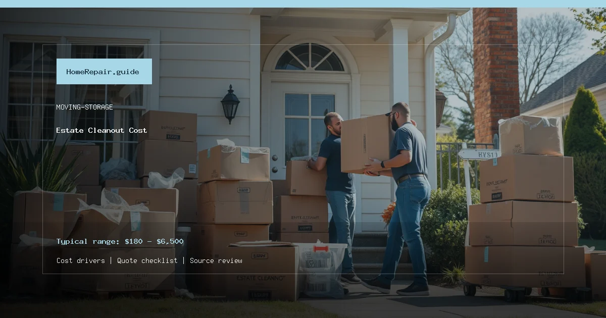Estate Cleanout Cost cost guide cover image