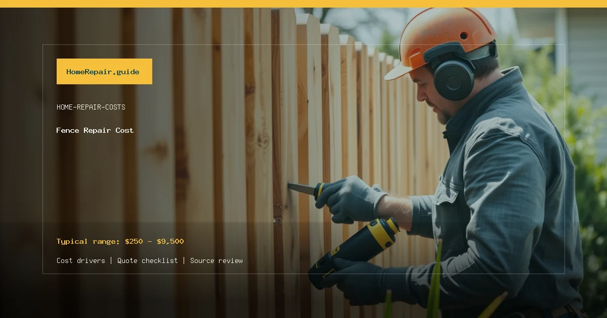 Fence Repair Cost cost guide cover image
