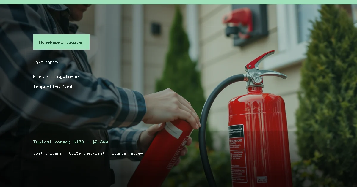 Fire Extinguisher Inspection Cost cost guide cover image