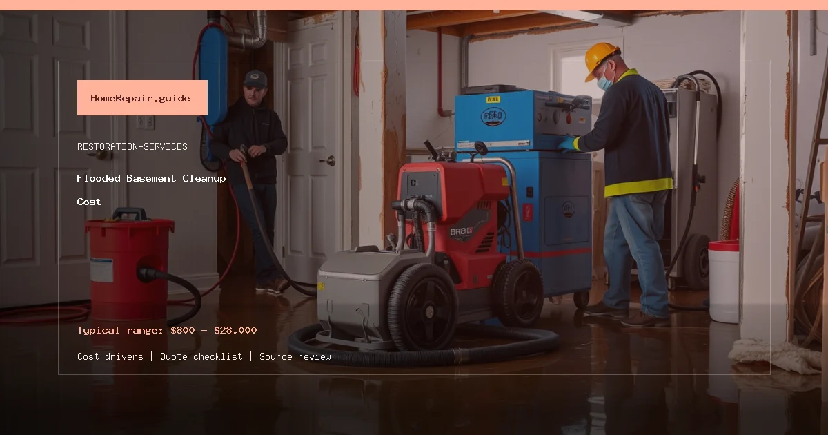 Flooded Basement Cleanup Cost cost guide cover image