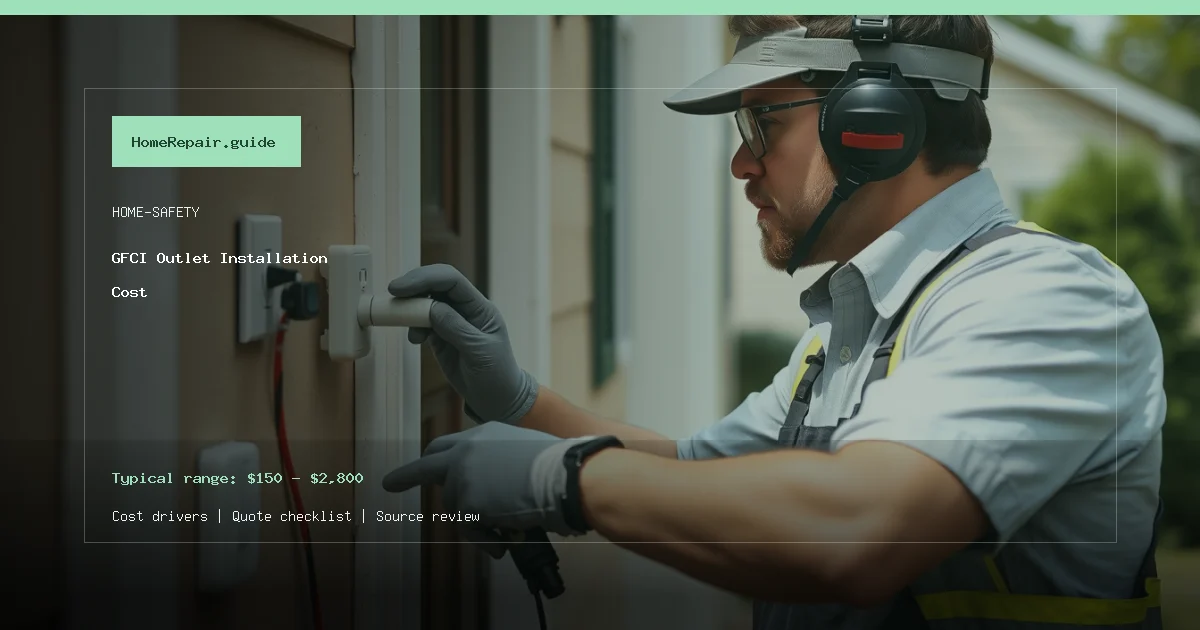 GFCI Outlet Installation Cost cost guide cover image