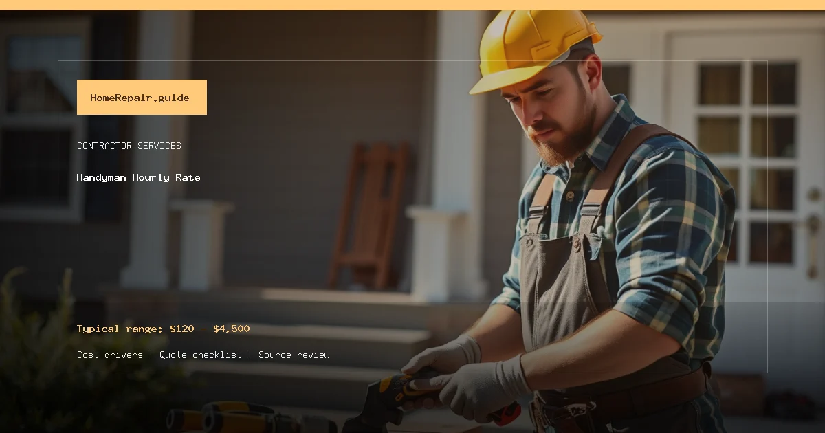 Handyman Hourly Rate cost guide cover image