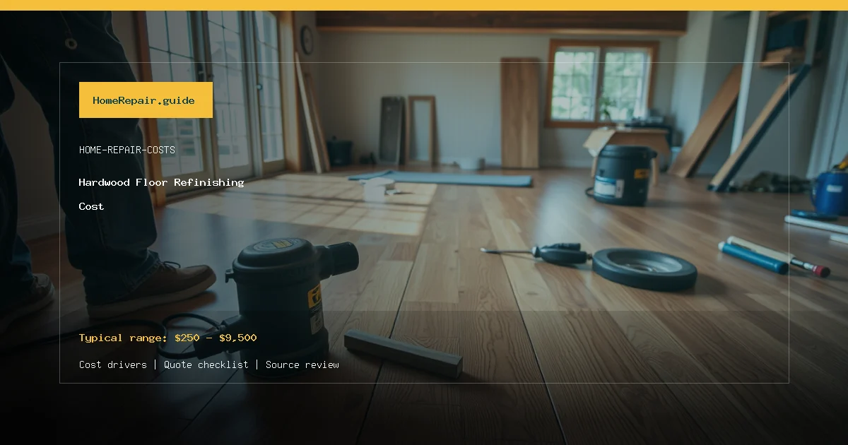Hardwood Floor Refinishing Cost cost guide cover image