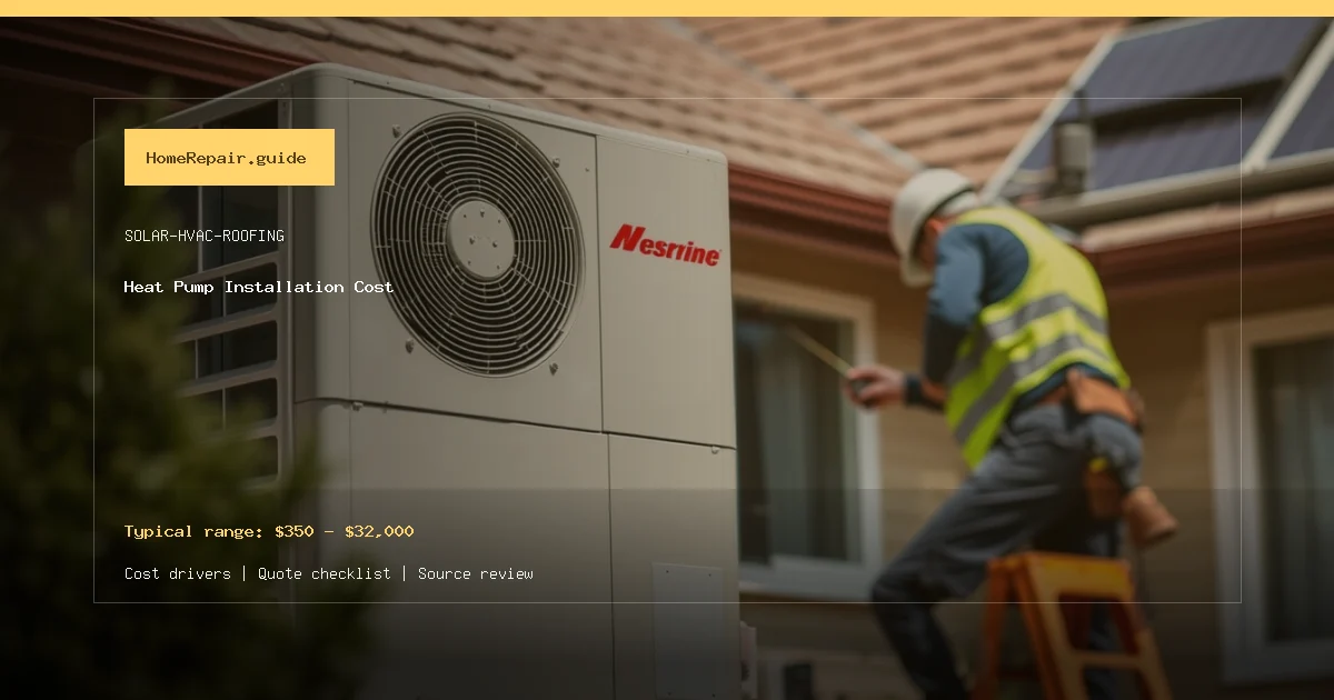 Heat Pump Installation Cost cost guide cover image