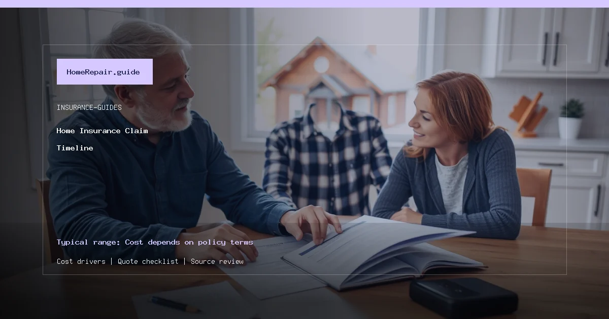 Home Insurance Claim Timeline cost guide cover image