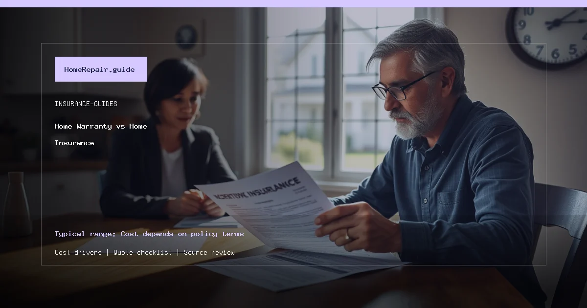 Home Warranty vs Home Insurance cost guide cover image