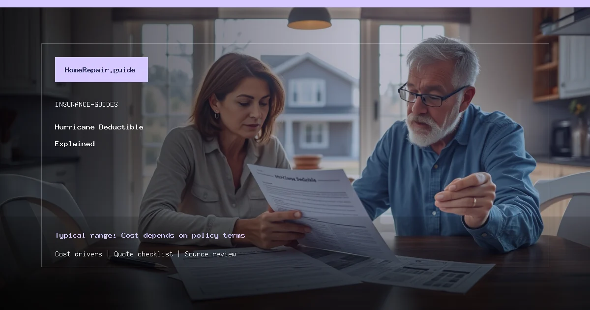Hurricane Deductible Explained cost guide cover image