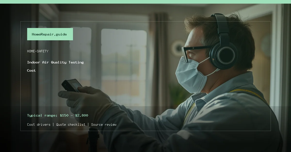 Indoor Air Quality Testing Cost cost guide cover image