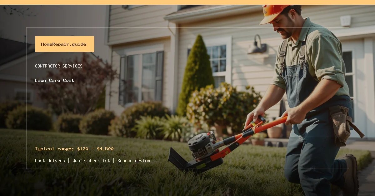 Lawn Care Cost cost guide cover image