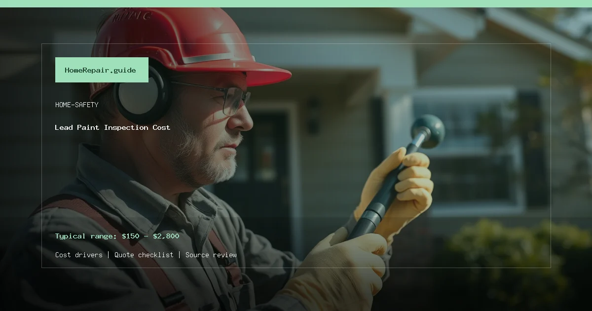 Lead Paint Inspection Cost cost guide cover image