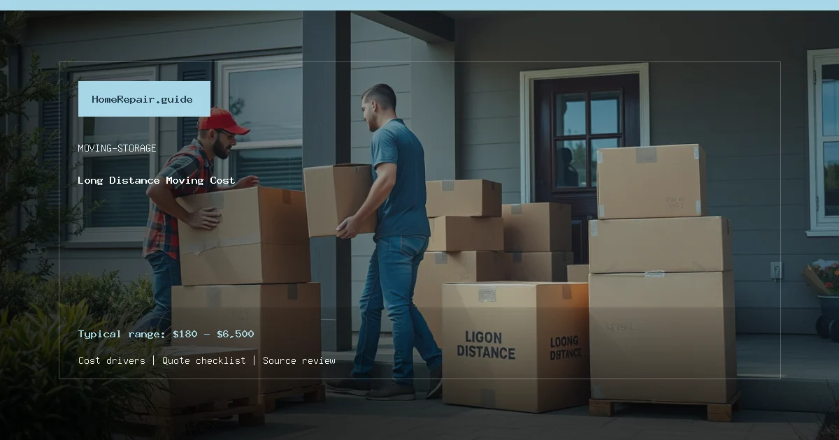Long Distance Moving Cost cost guide cover image