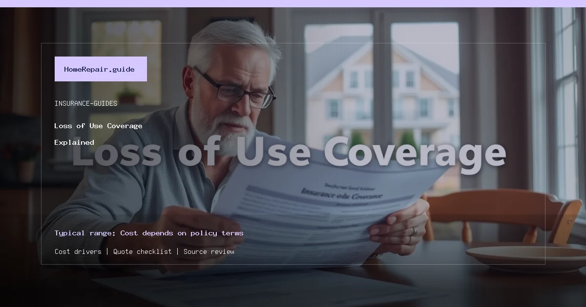 Loss of Use Coverage Explained cost guide cover image