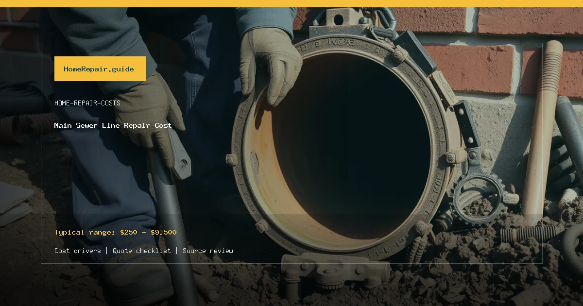 Main Sewer Line Repair Cost cost guide cover image