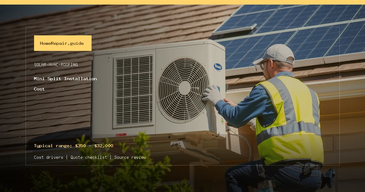 Mini Split Installation Cost cost guide cover image