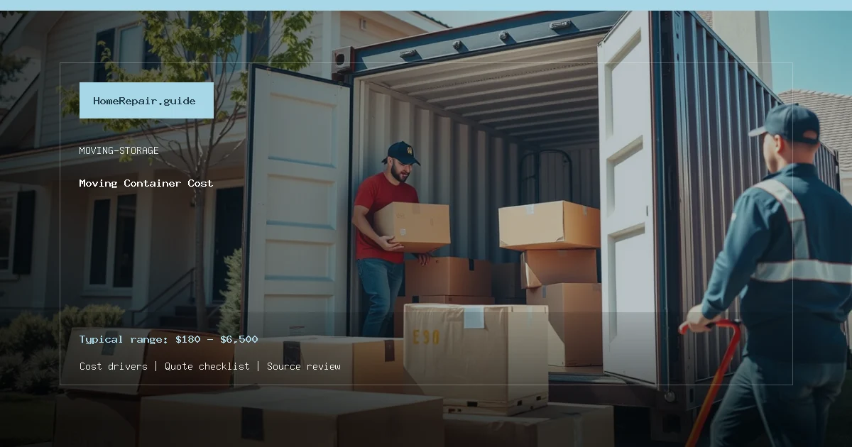Moving Container Cost cost guide cover image