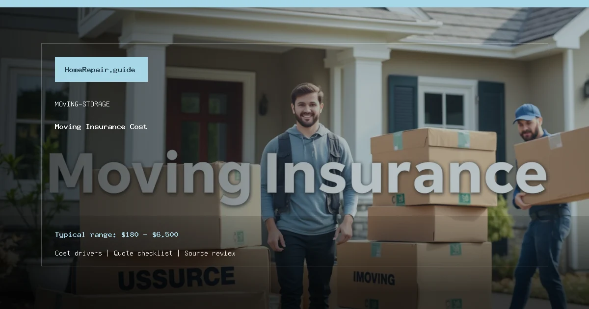 Moving Insurance Cost cost guide cover image