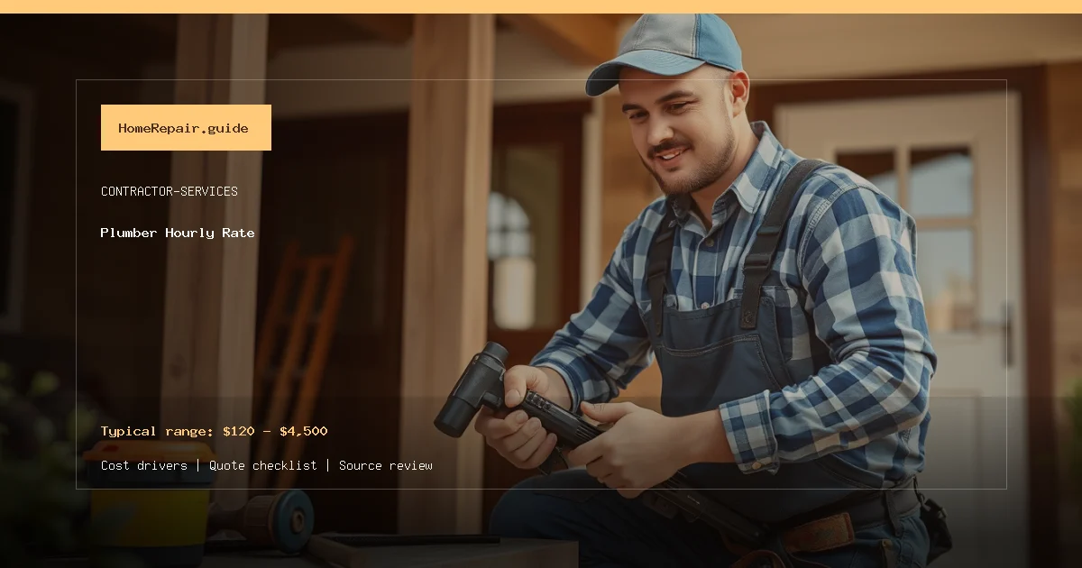 Plumber Hourly Rate cost guide cover image