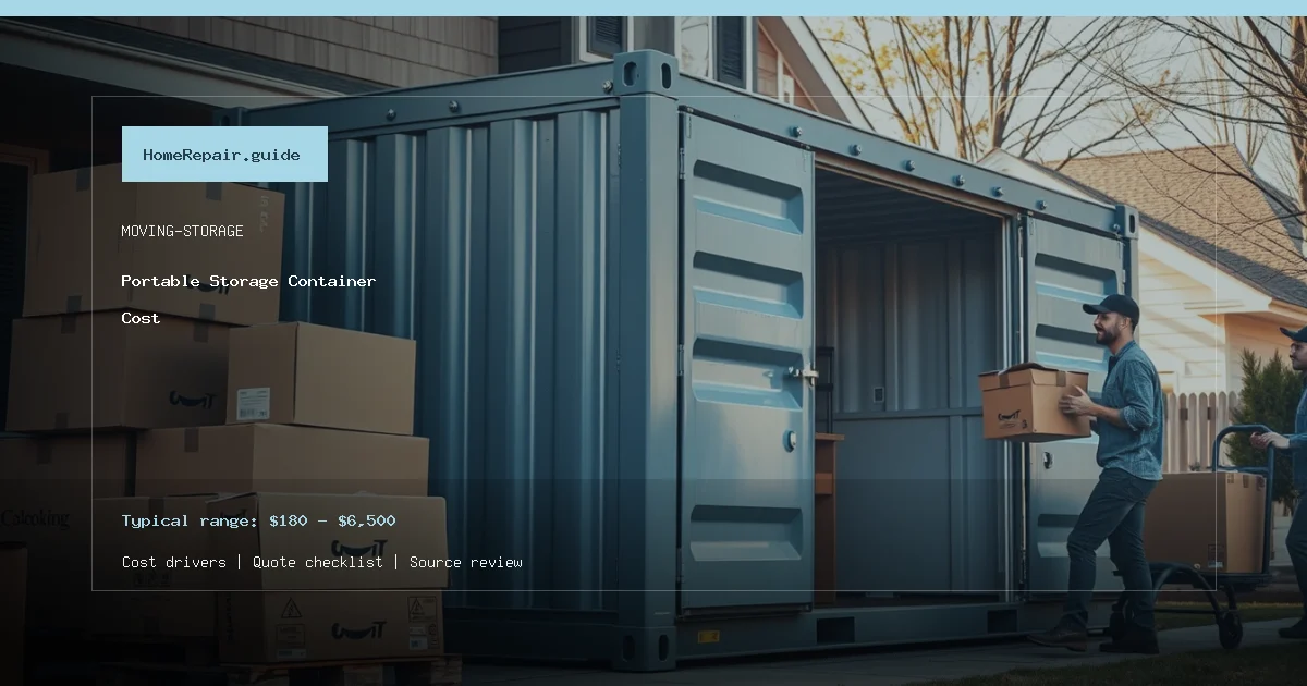Portable Storage Container Cost cost guide cover image