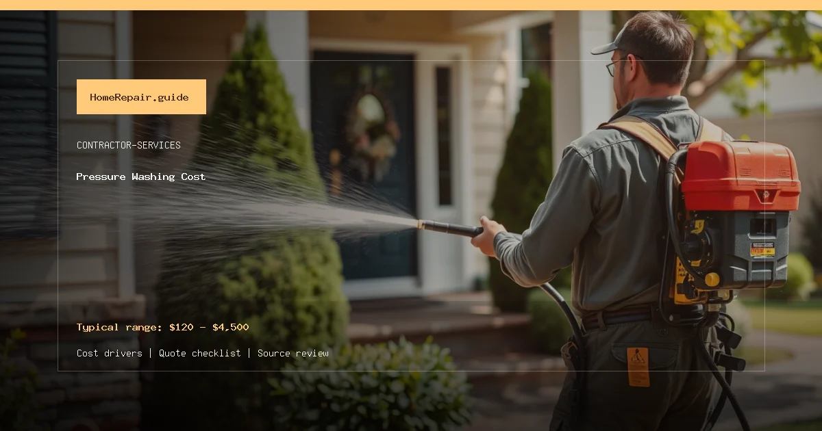 Pressure Washing Cost cost guide cover image