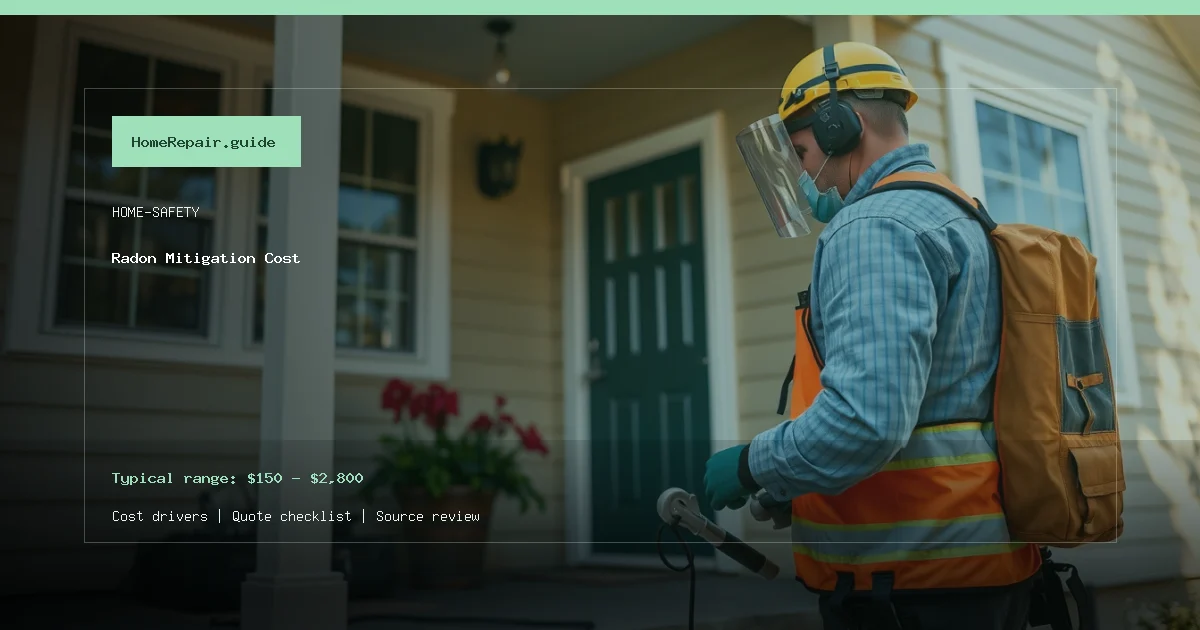 Radon Mitigation Cost cost guide cover image