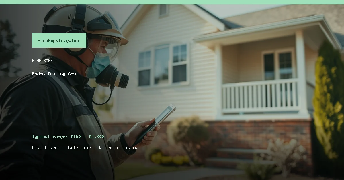 Radon Testing Cost cost guide cover image