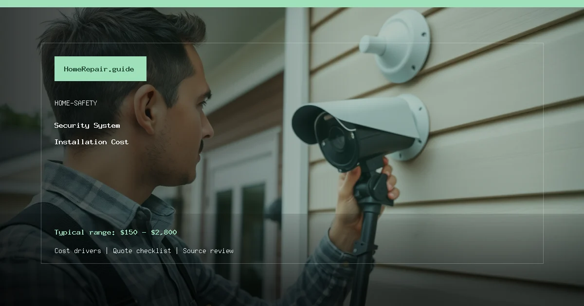 Security System Installation Cost cost guide cover image