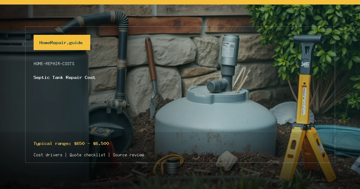 Septic Tank Repair Cost cost guide cover image