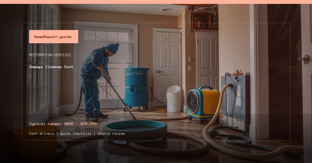 Sewage Cleanup Cost cost guide cover image