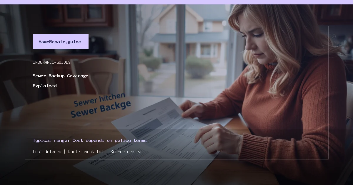 Sewer Backup Coverage Explained cost guide cover image