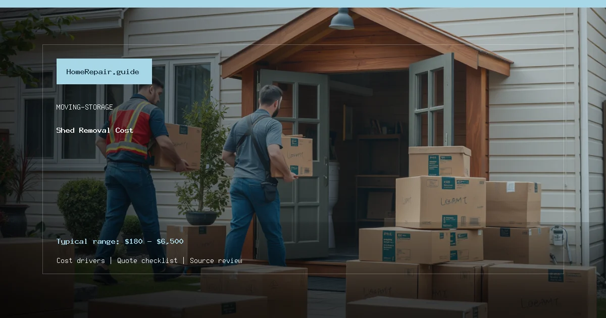 Shed Removal Cost cost guide cover image