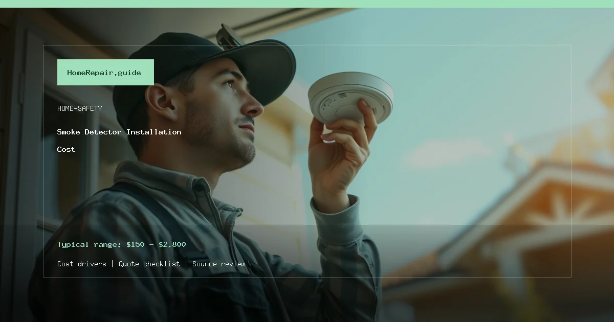 Smoke Detector Installation Cost cost guide cover image