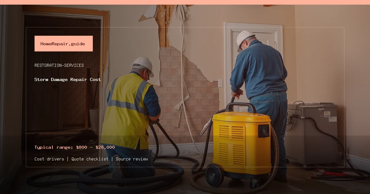 Storm Damage Repair Cost cost guide cover image