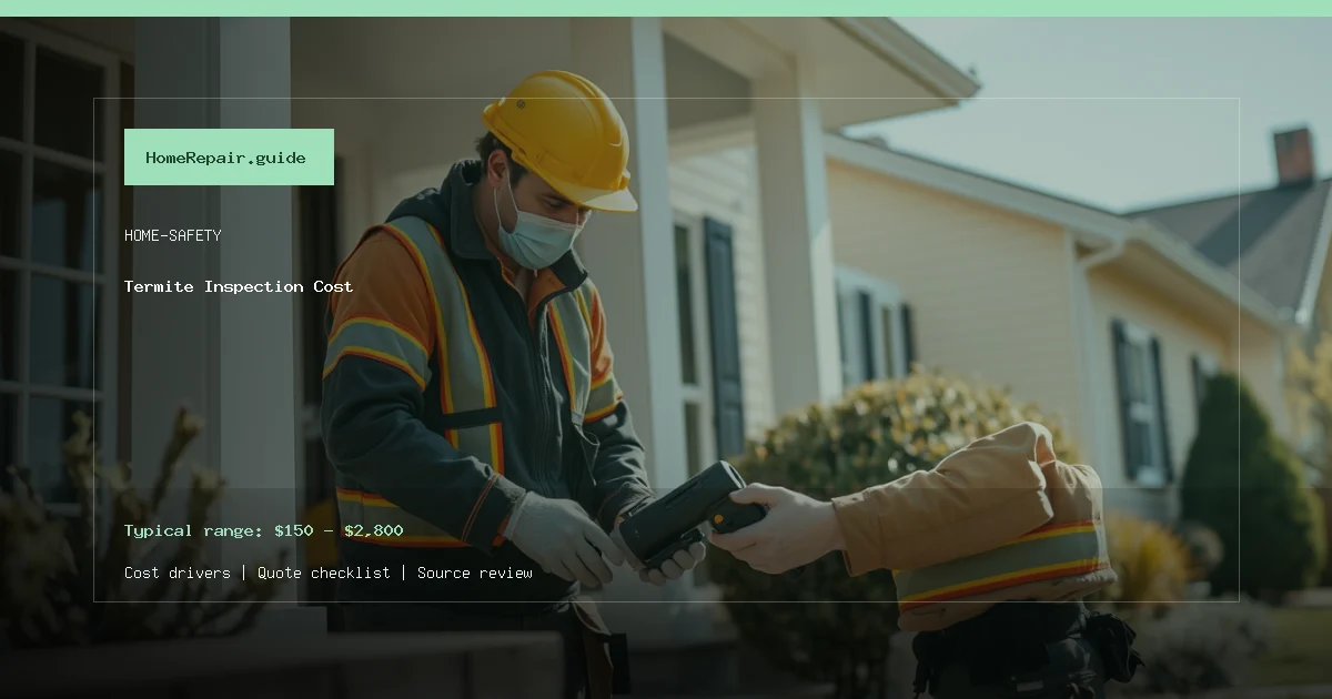 Termite Inspection Cost cost guide cover image