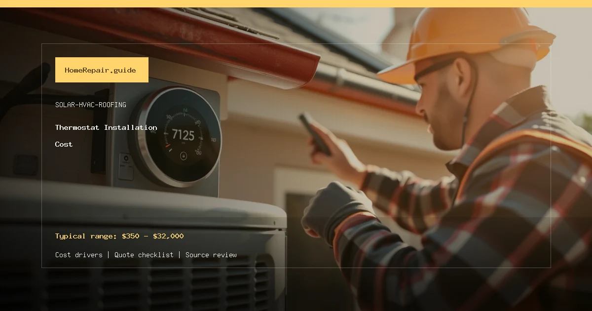 Thermostat Installation Cost cost guide cover image