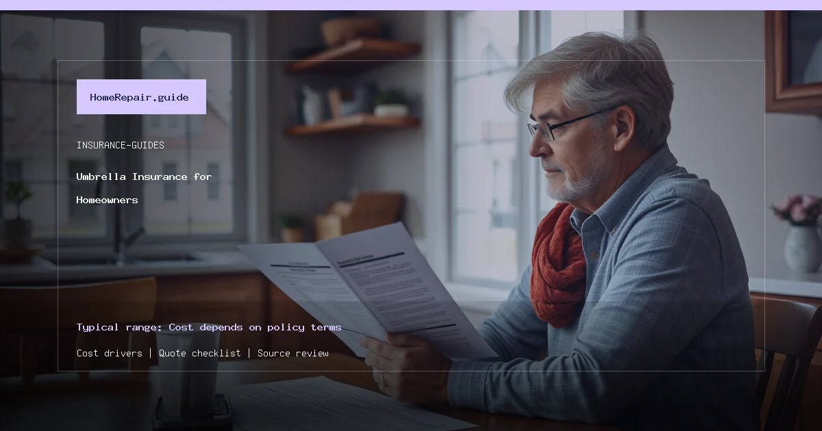 Umbrella Insurance for Homeowners cost guide cover image