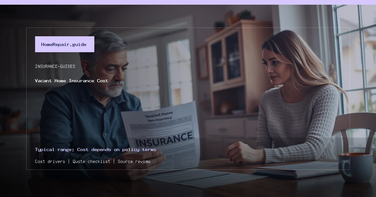 Vacant Home Insurance Cost cost guide cover image