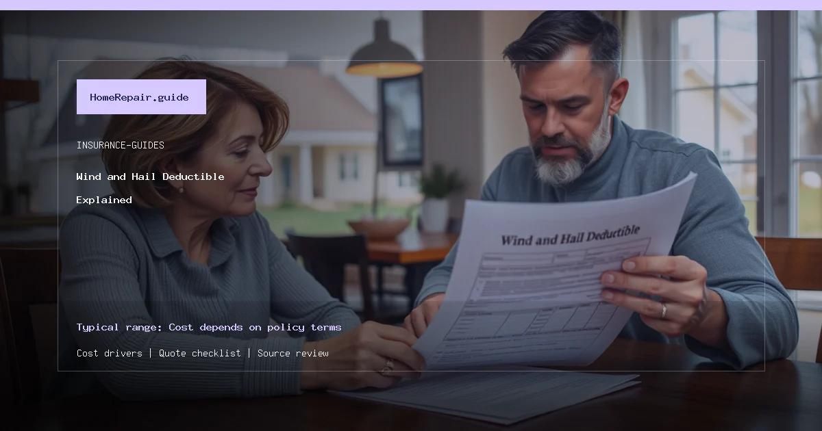 Wind and Hail Deductible Explained cost guide cover image