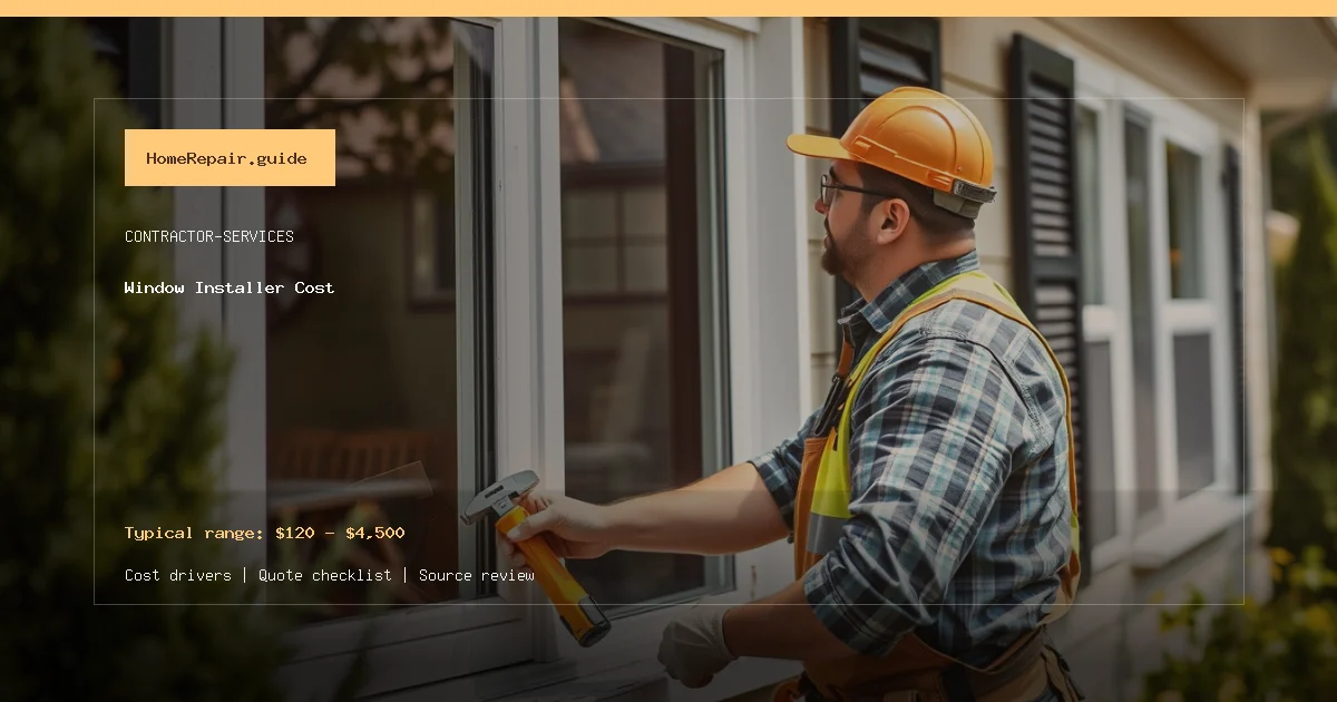 Window Installer Cost cost guide cover image